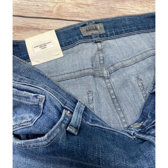 AGOLDE Sophie High Rise Distressed Skinny Jeans CANNES Size 31 - Picture 6 of 12